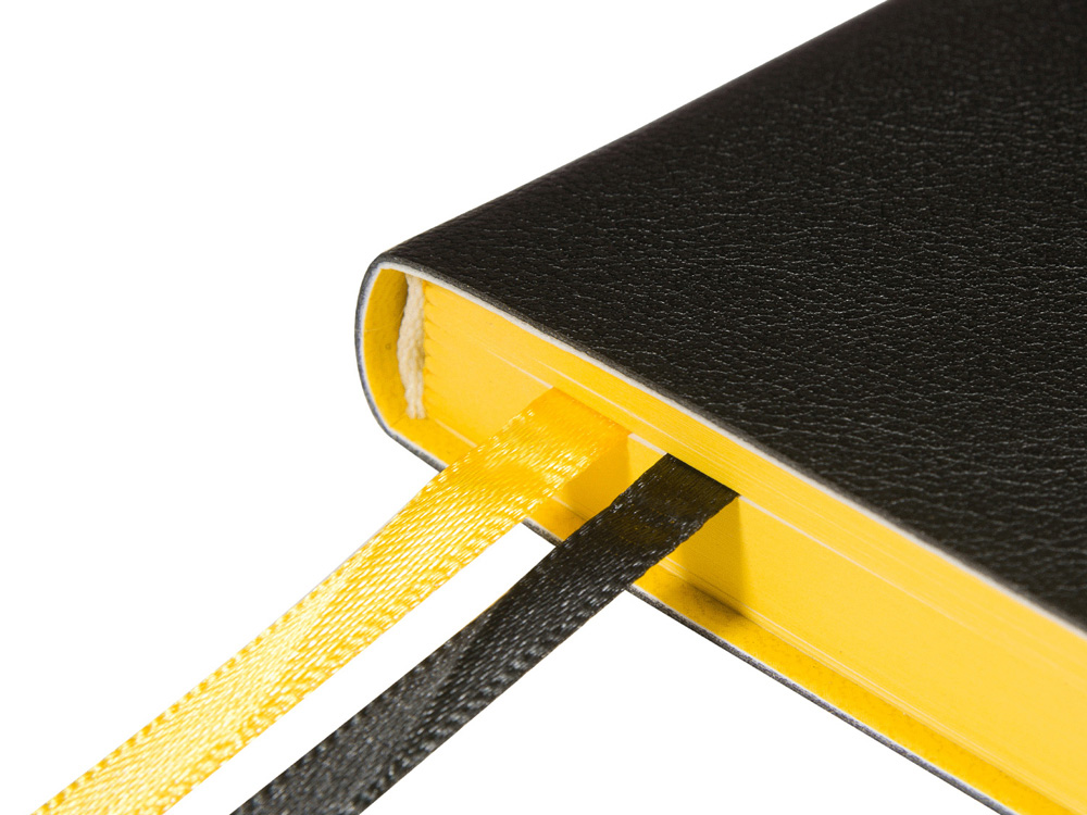 Ежедневник недатированный А5 Boston, черный (желтый обрез)-3