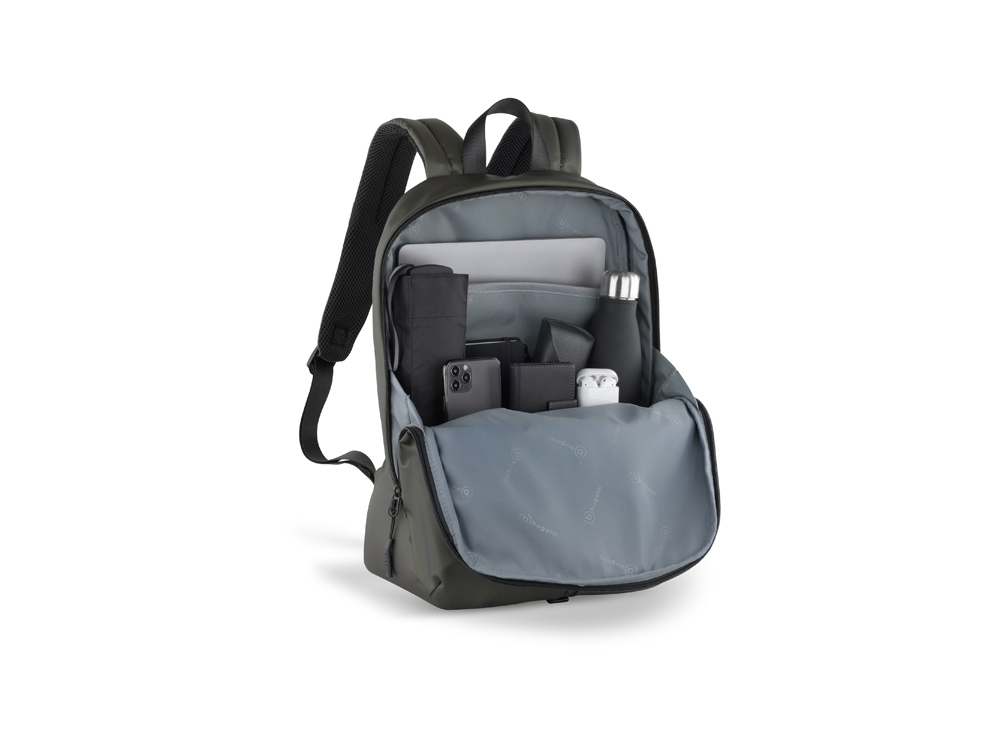 Рюкзак BUGATTI БЛАНК | BLANC 15'', оливковый, тарпаулин/полиэстер, 32х15,5х45 см-4