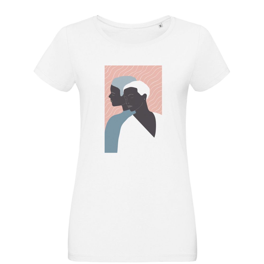 Футболка женская «Пара», белая-0