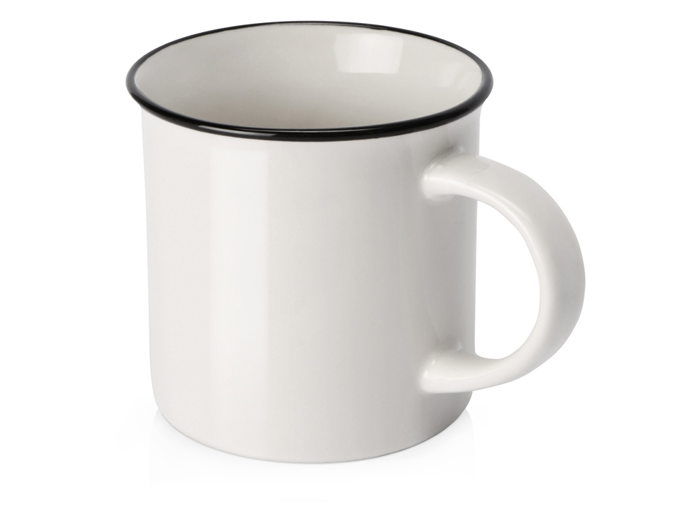 Кружка Countryside S с черным ободком, белая внутри, цветная снаружи, белый-0