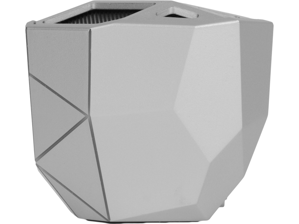 Портативная колонка Geo, серебристый + синяя подсветка-1