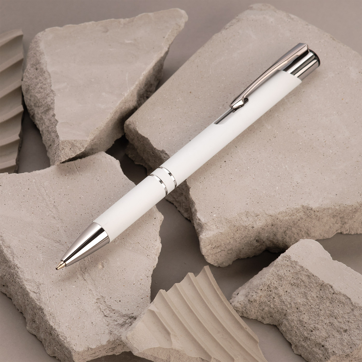 Шариковая ручка Альфа (Alpha), белая-5