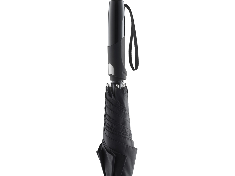 Зонт-трость 7399 Alugolf полуавтомат, черный/титан-13