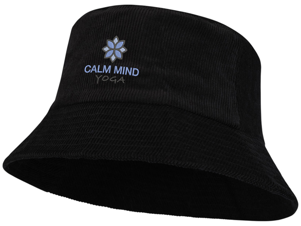 Панама Howson из переработанного вельвета - Сплошной черный-3