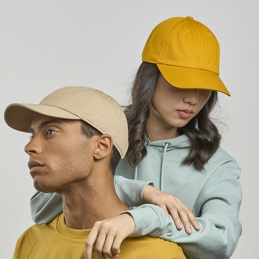 Бейсболка DAD HAT-S, 6 клиньев, металлическая застежка, горчичный-3