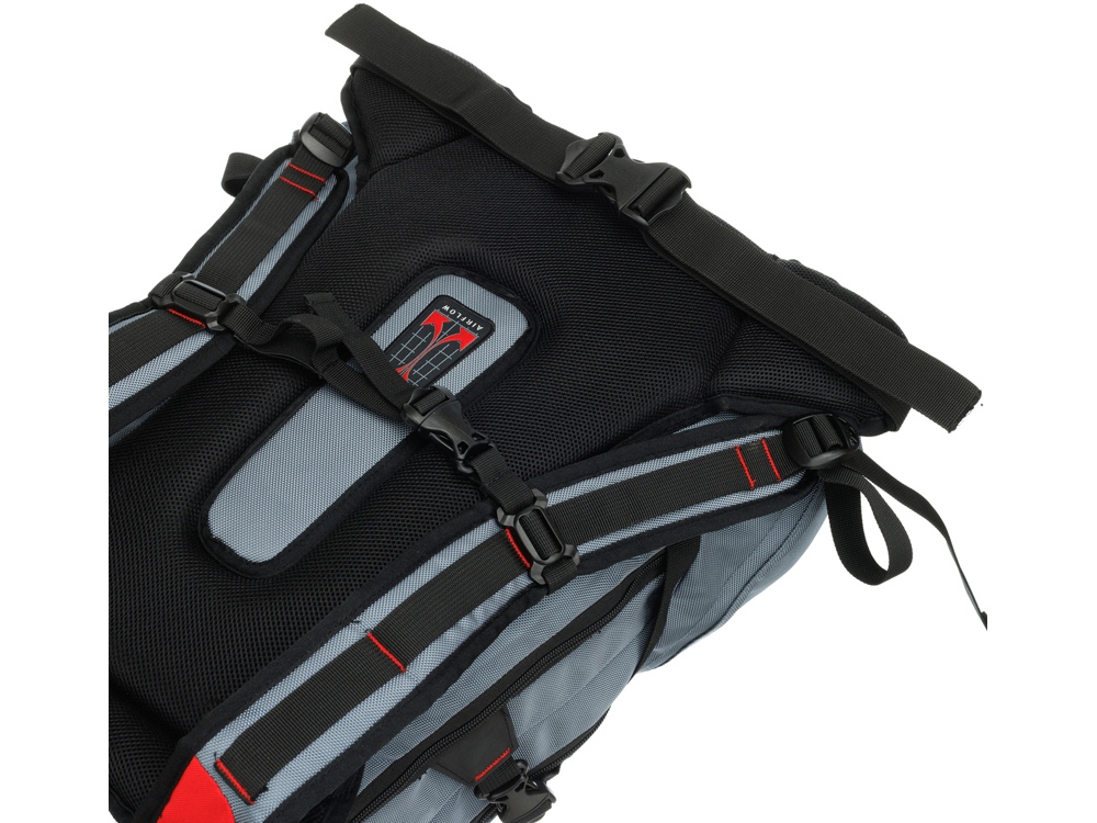 Рюкзак TORBER ДРАЙВ с отделением для ноутбука 15, серый/красный, полиэстер 1680D, 36x17x50 см, 30 л-5