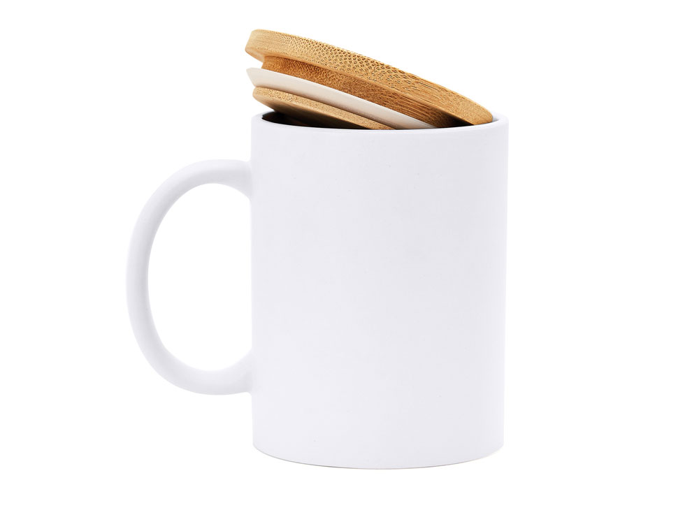 Керамическая кружка BERRY Eco line объемом 370 мл., белый-6