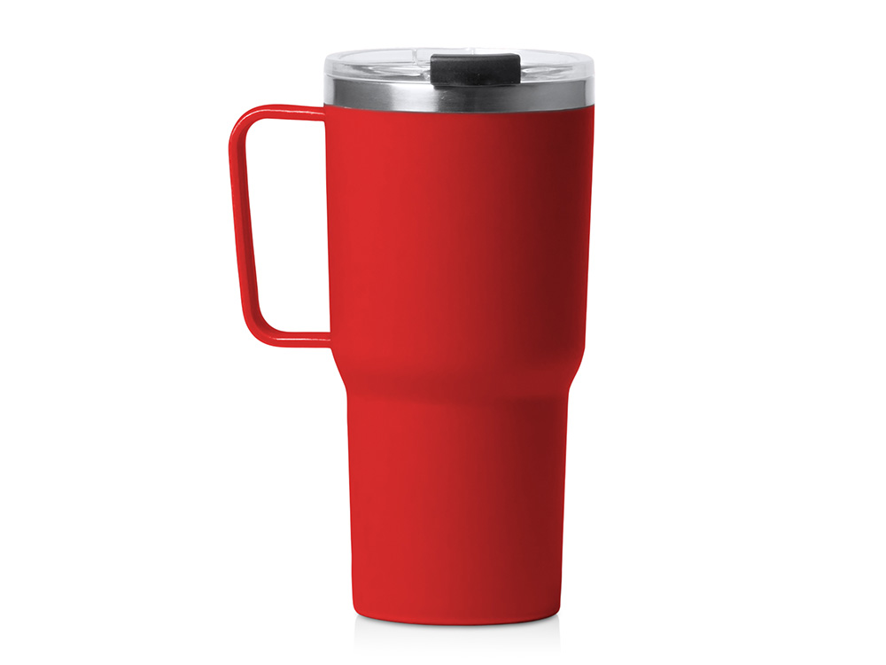 Термокружка Кенчер с двойными стенками из нержавеющей стали 304 и полипропилена, красный-0