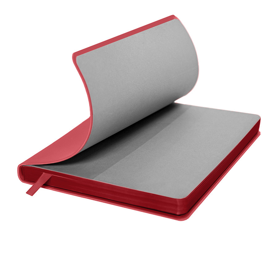 Ежедневник недатированный Pulpy, А5,  красный, кремовый блок в линейку, красный срез, красный-5