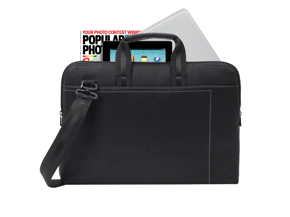 Сумка для ноутбука 15.6 из кожзама 8930, черный-3