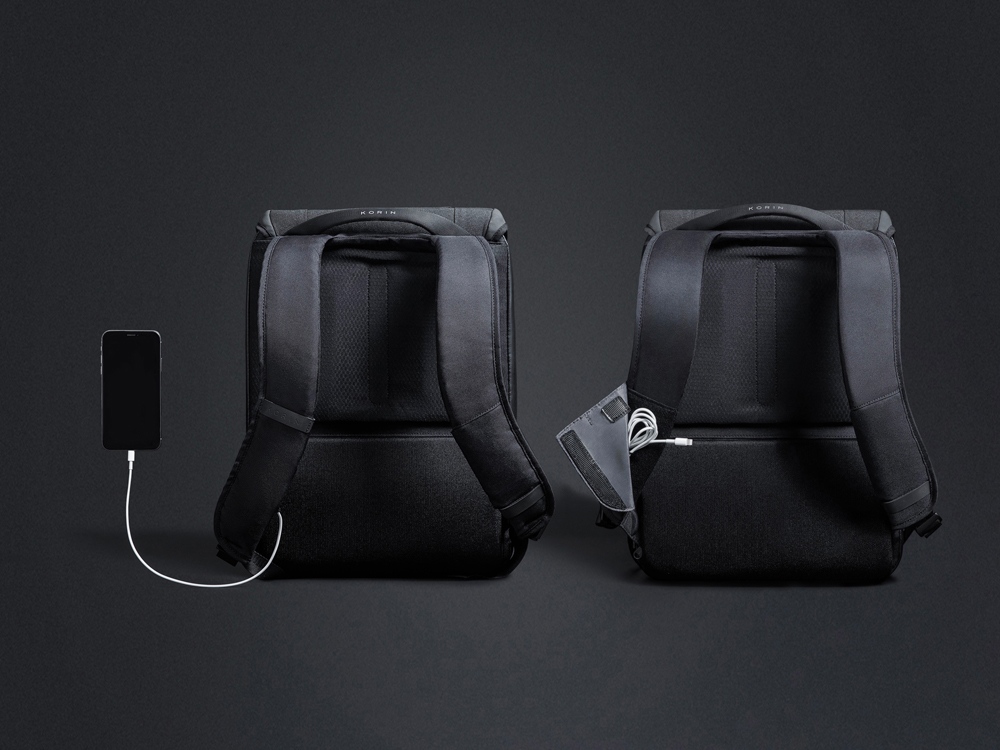 Водостойкий антикражный рюкзак Clickpack для ноутбука 15.6, черный-19