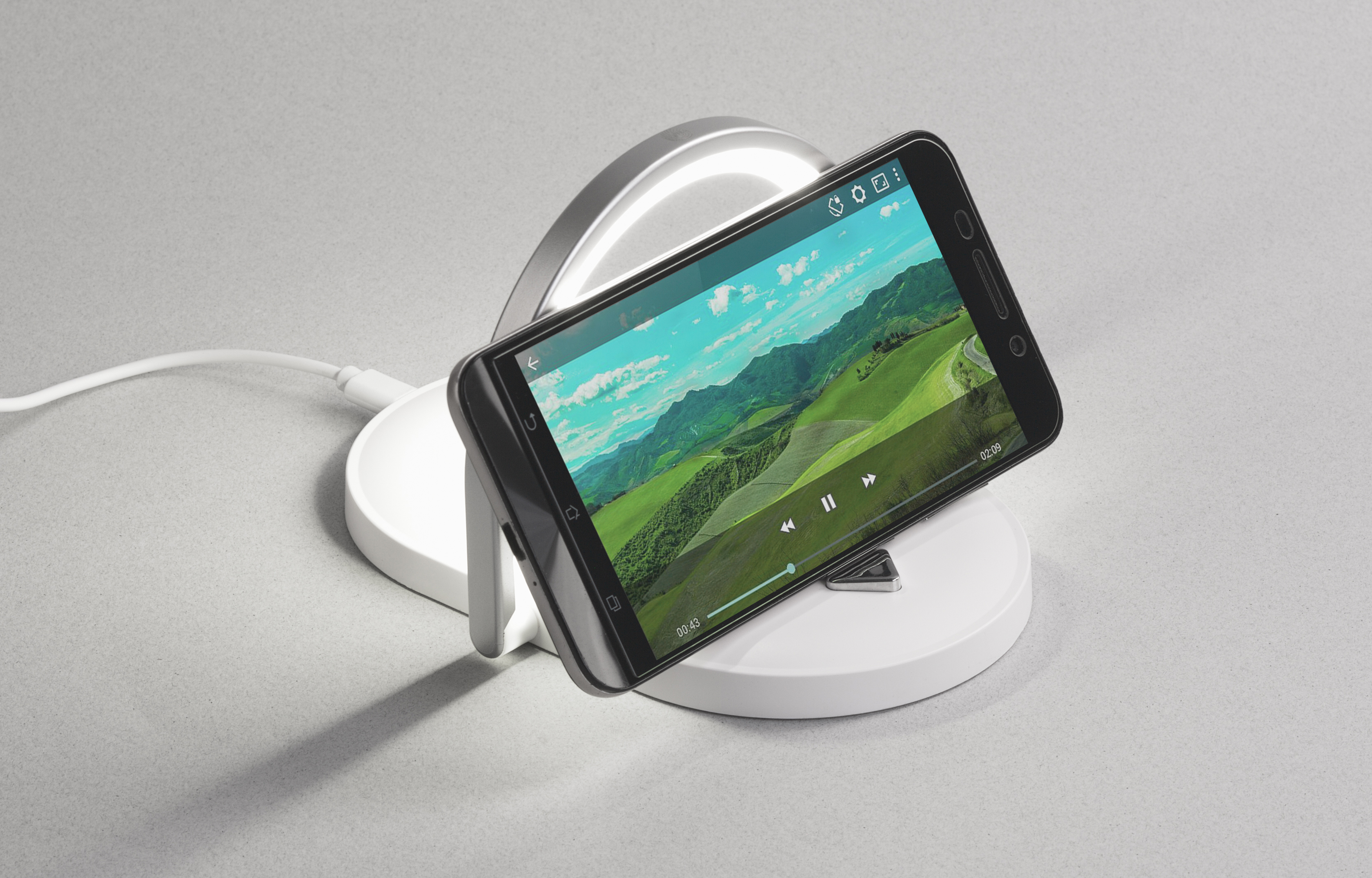 Лампа складная с беспроводным (15W) зарядным устройством "Sky Light"-1