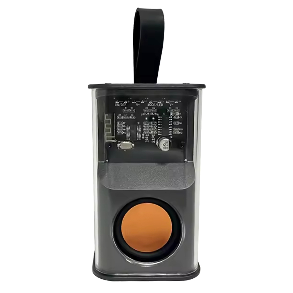 Прозрачная беспроводная колонка Jazzy, Черный-1