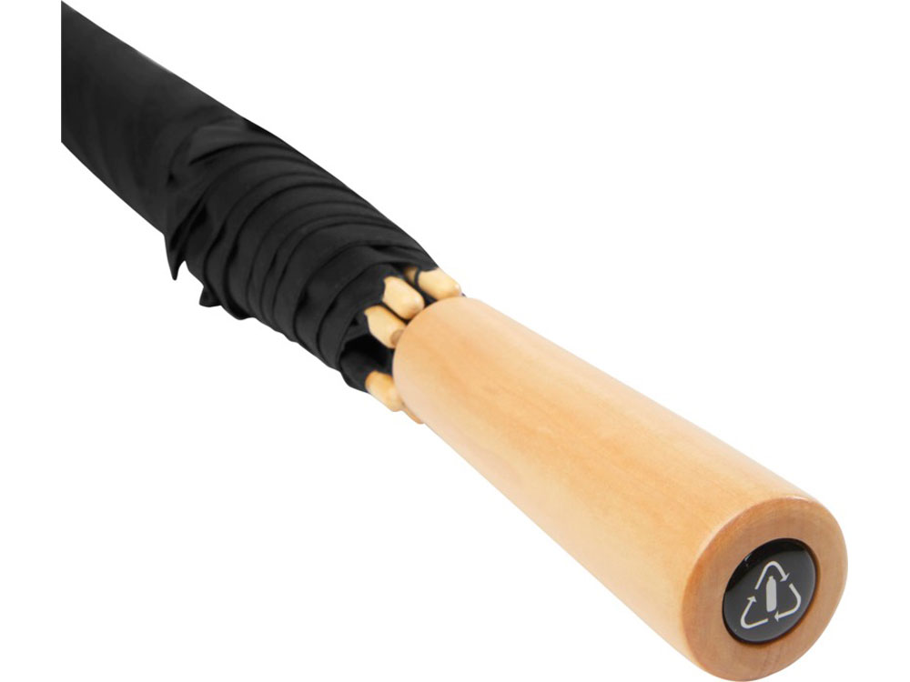 Romee, ветрозащитный зонт для гольфа диаметром 30 дюймов из переработанного ПЭТ, черный-4