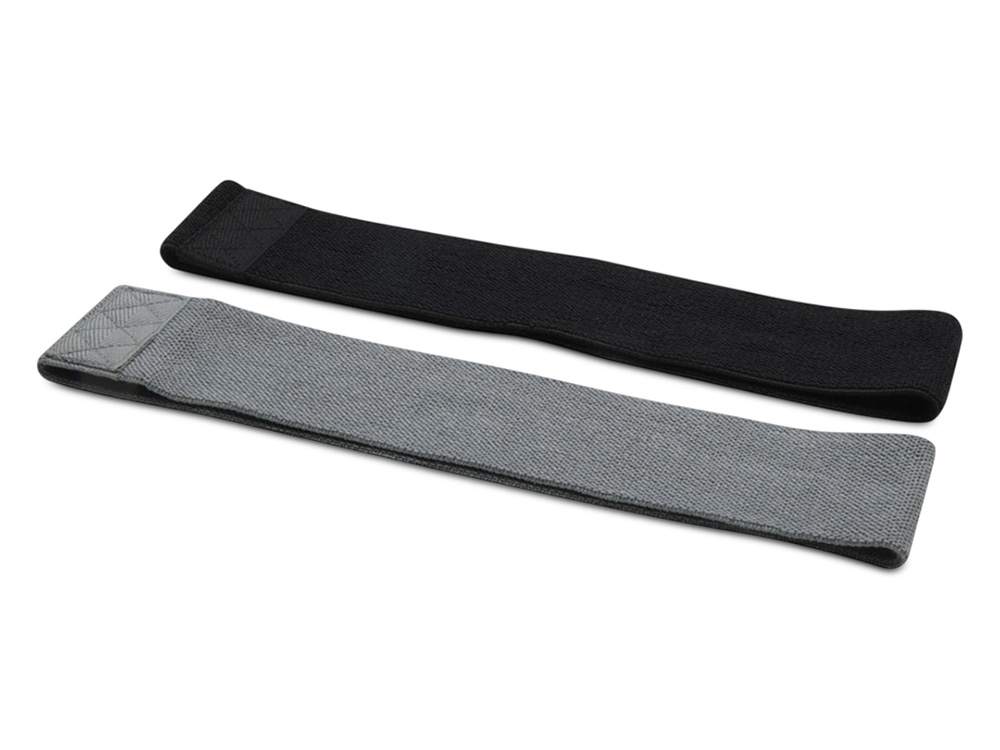 Набор из 2-х лент-эспандеров Grip - сплошной черный / Серый-0