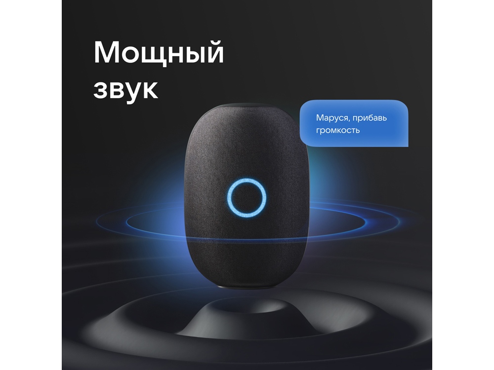 Умная колонка VK Капсула с голосовым помощником Марусей, черный-6