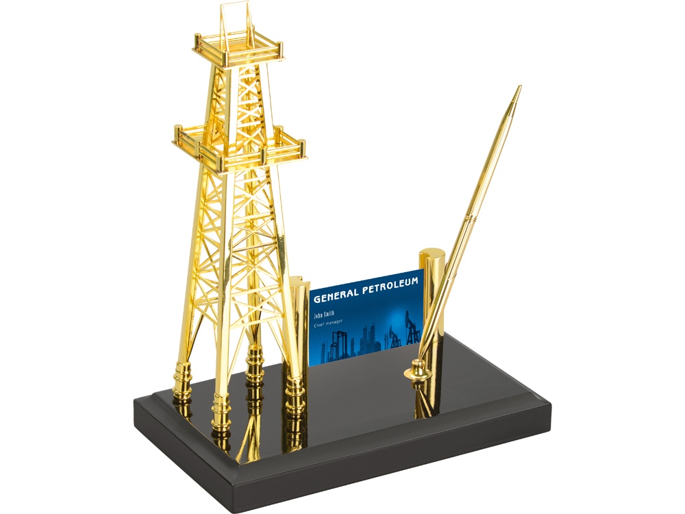 Настольный прибор Недра, золотистый/черный-0