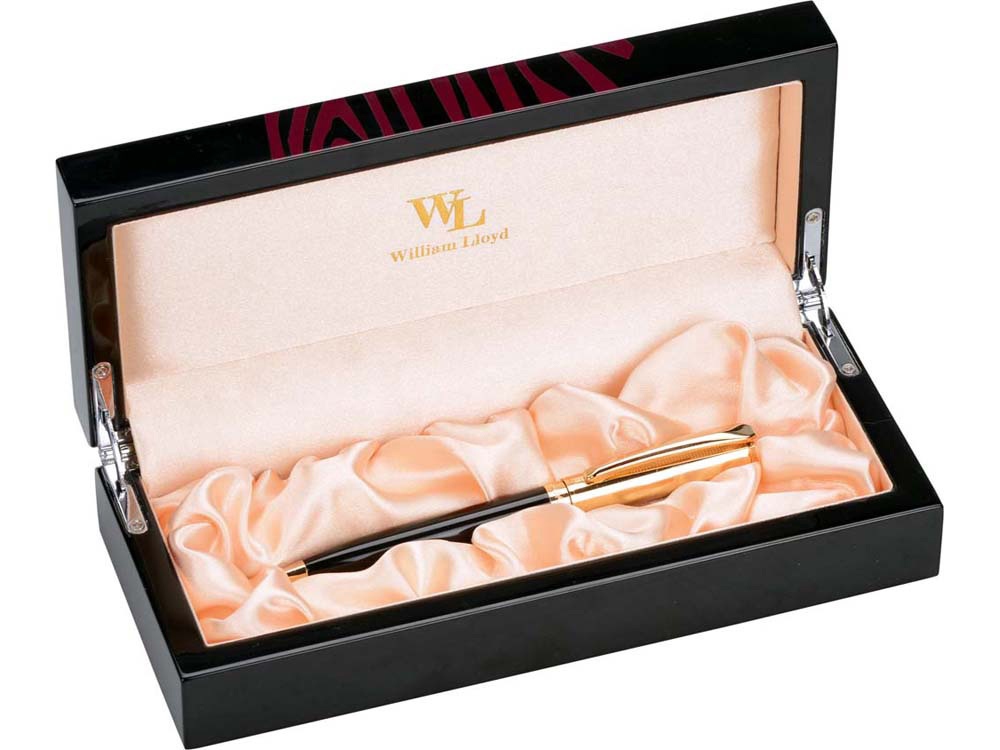 Ручка шариковая William Lloyd, черный/золотистый-1