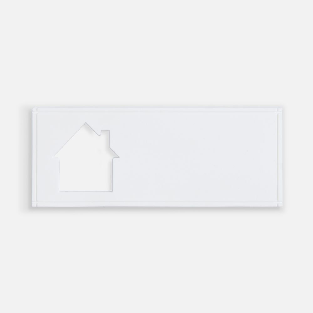 Лейбл из ПВХ с вырубкой «Дом», белый-0
