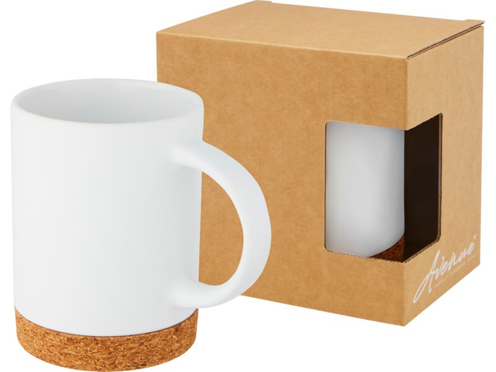 Neiva Керамическая кружка объемом 425 мл с пробковым основанием, белый-0