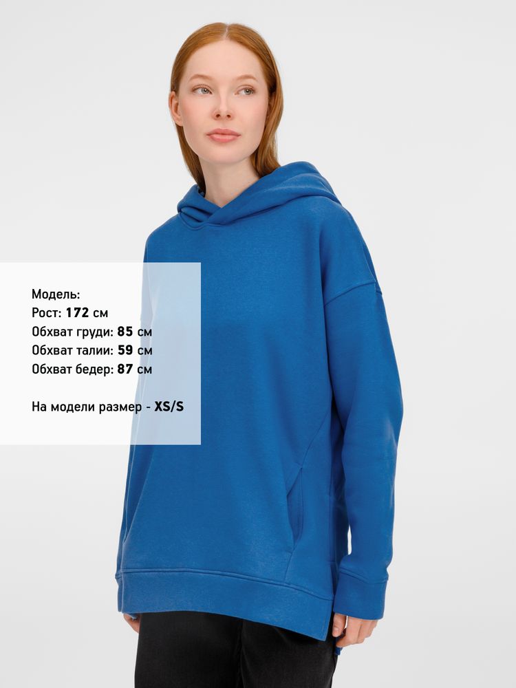 Худи оверсайз унисекс Tolla, синее (джинс)-6