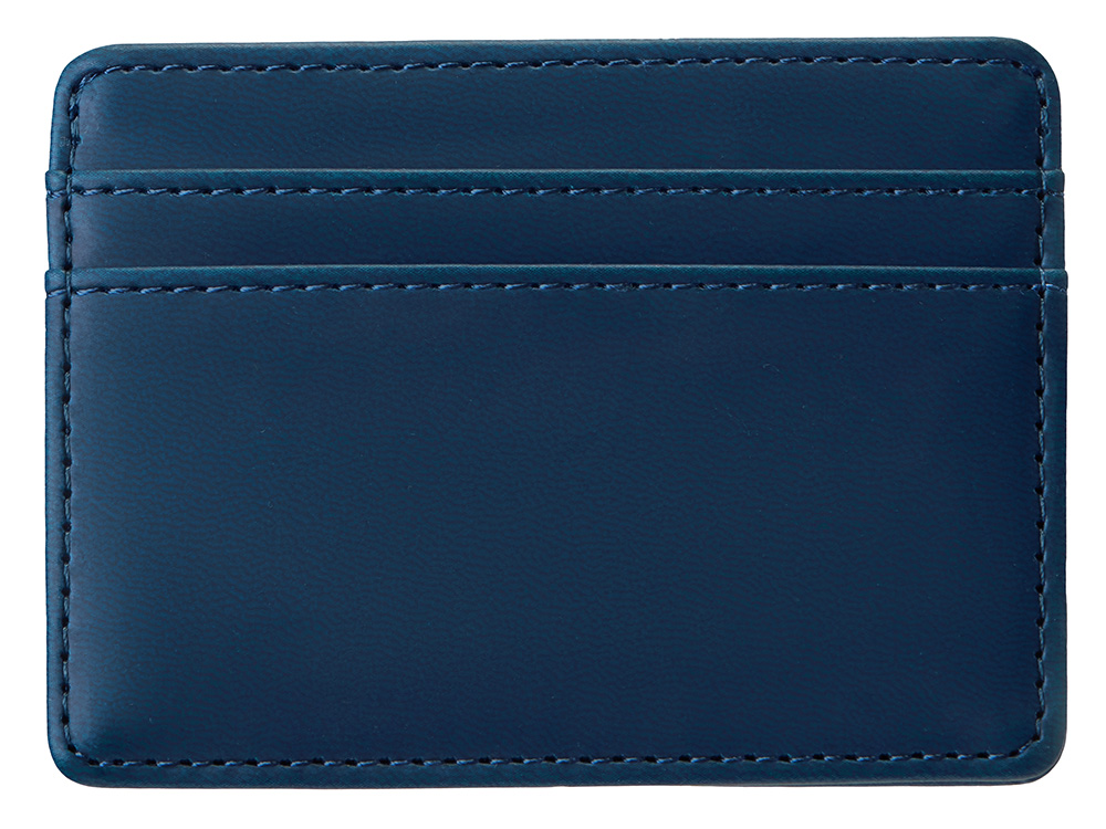 Картхолдер для двух карт и наличных денег с зажимом Crave, темно-синий-1
