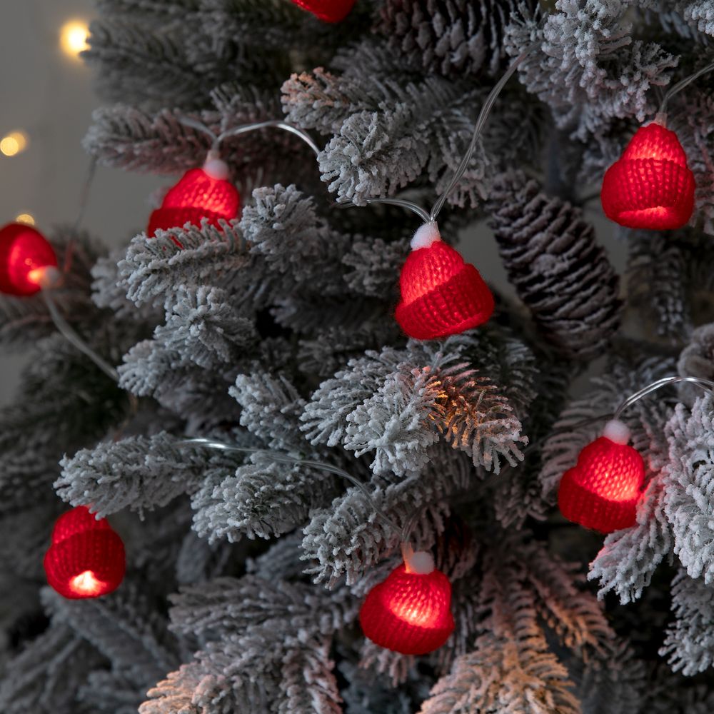 Гирлянда Cosy Poms, красная-2