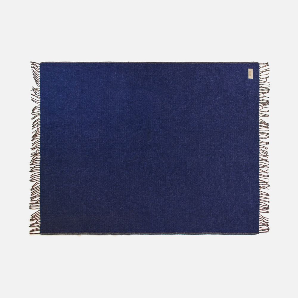 Плед Devika, синий с бежевым-1