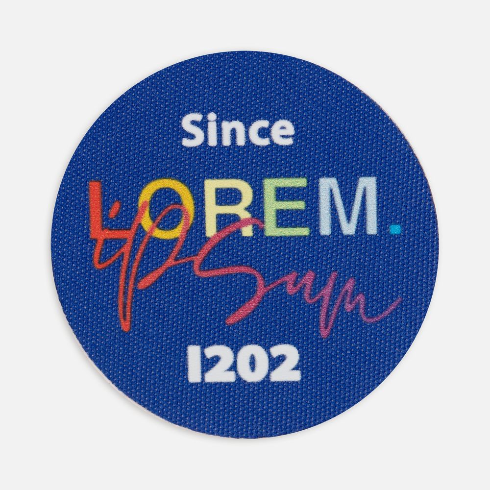 Наклейка тканевая Lunga Round, M, синяя-1