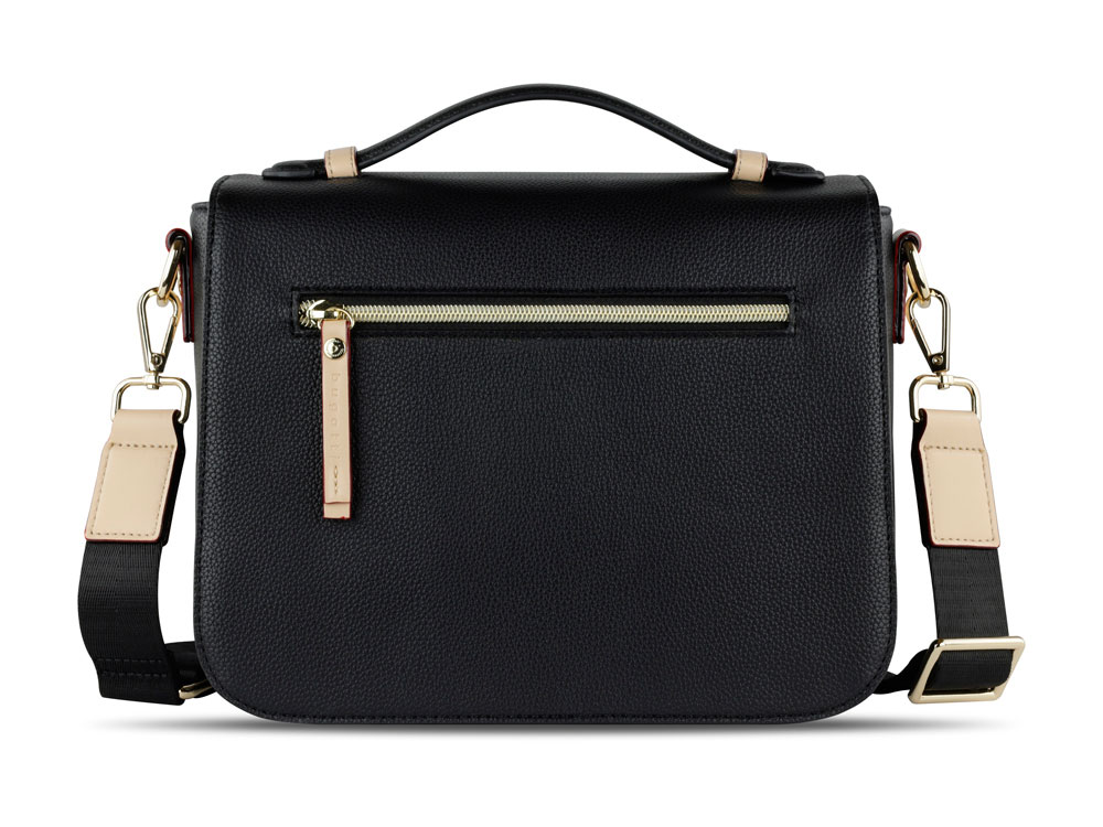 Сумка женская BUGATTI Ella, чёрная, полиуретан, 29х10х22 см-6