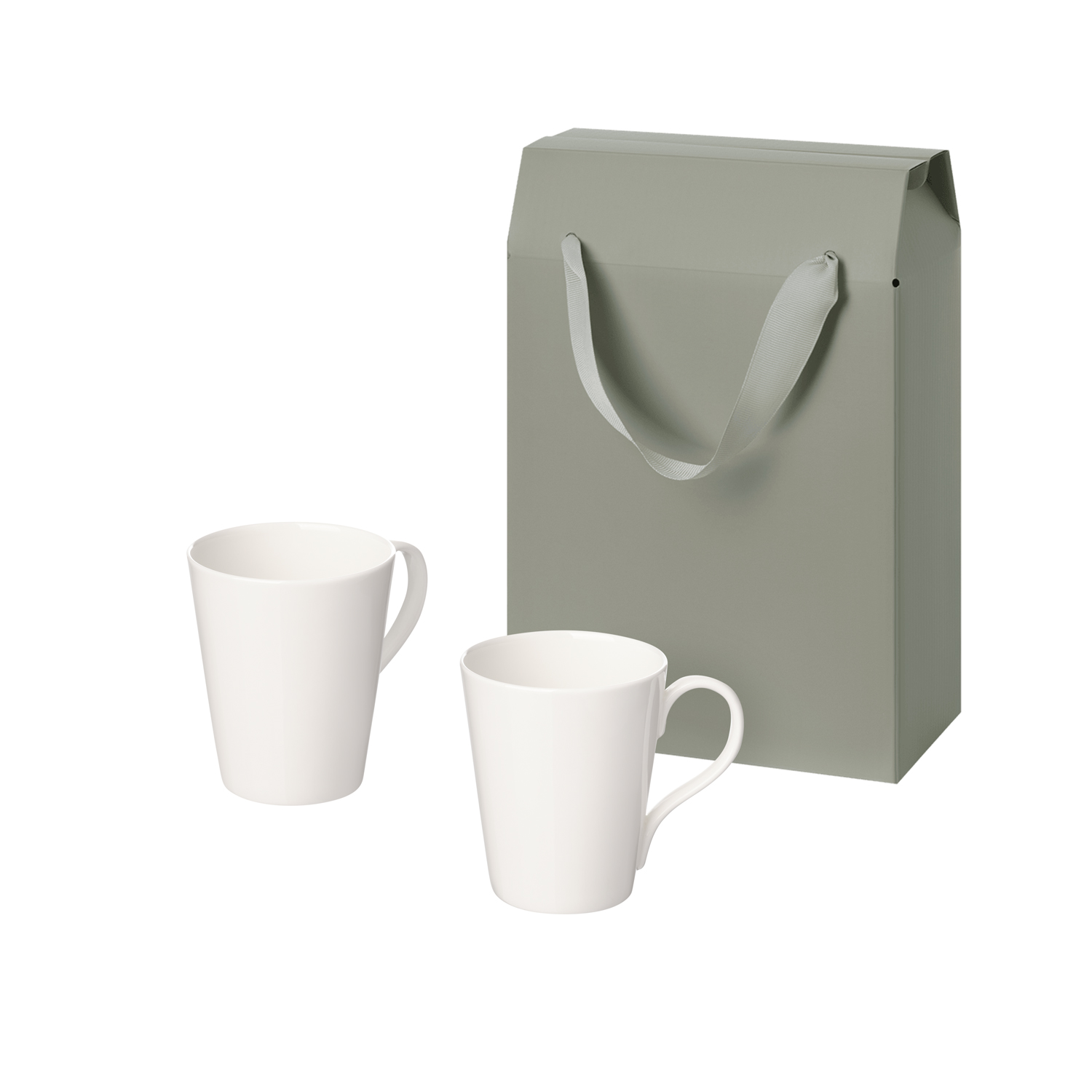 Подарочный набор Веста (Vesta) в коробке-пакете (две фарфоровых кружки)-0