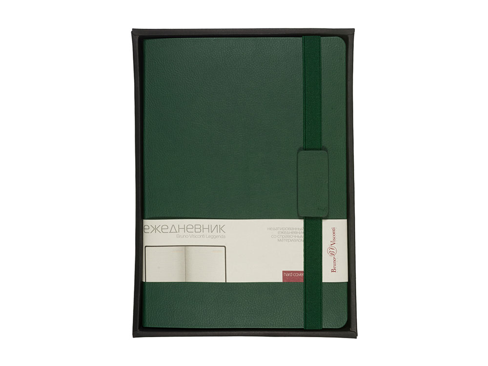Ежедневник В5 недатированный Leggenda, зеленый-3