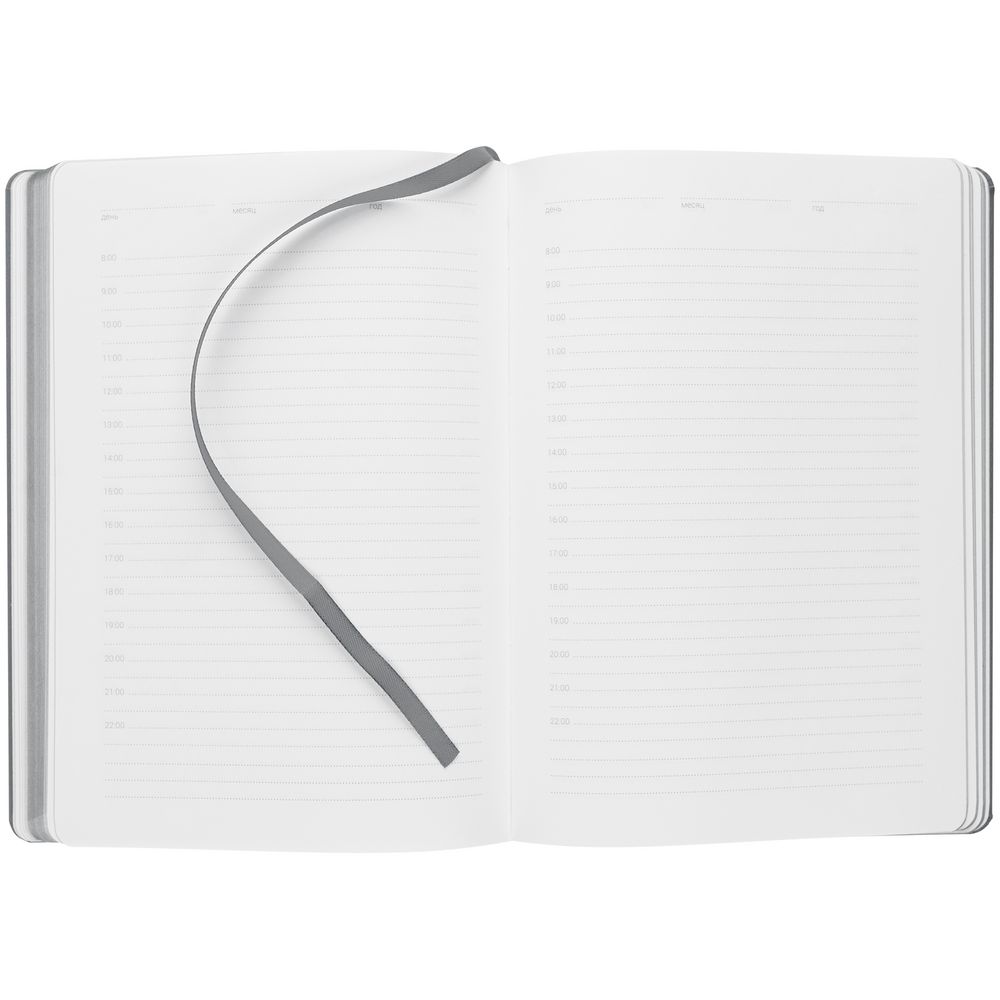 Ежедневник New Factor, недатированный, серый-3