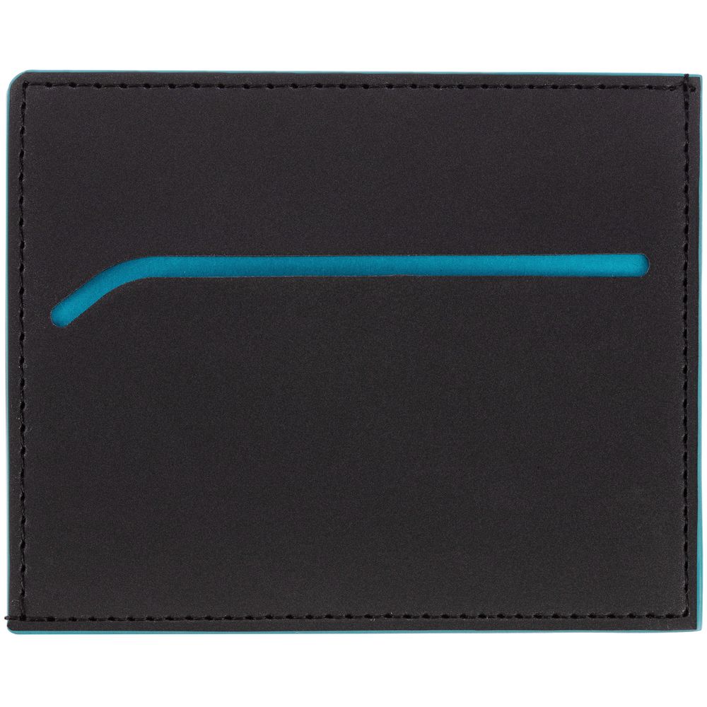 Картхолдер Multimo, черный с бирюзовым-0