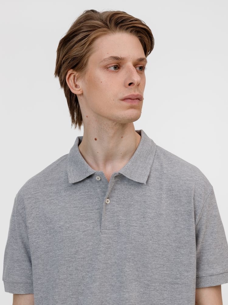 Рубашка поло унисекс Pacific, серый меланж-2