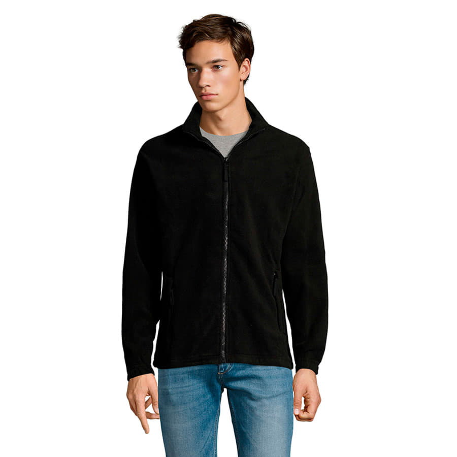 Толстовка мужская флисовая NORTH MEN 300, черный-3