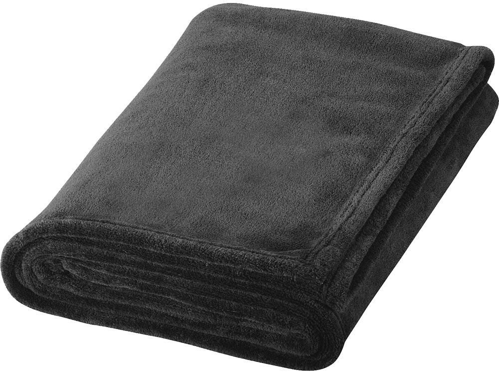 Супермягкий плед Bay из корал-флиса, черный-0