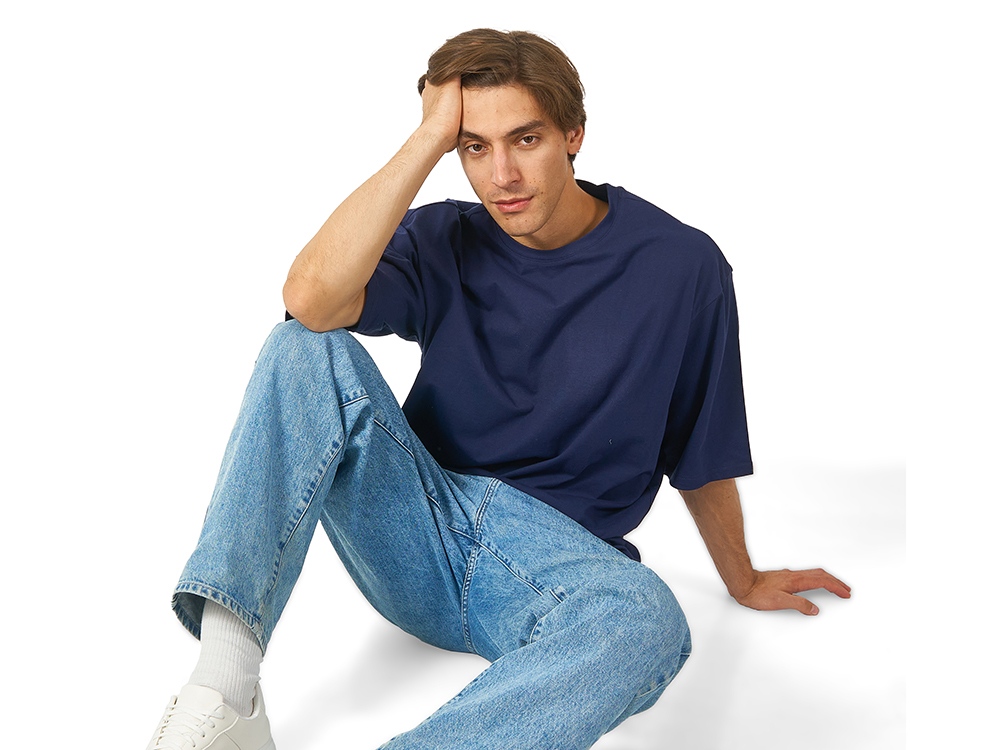 Футболка Berlin к/р оверсайз, 100% хлопок, 180гр, темно-синий-3