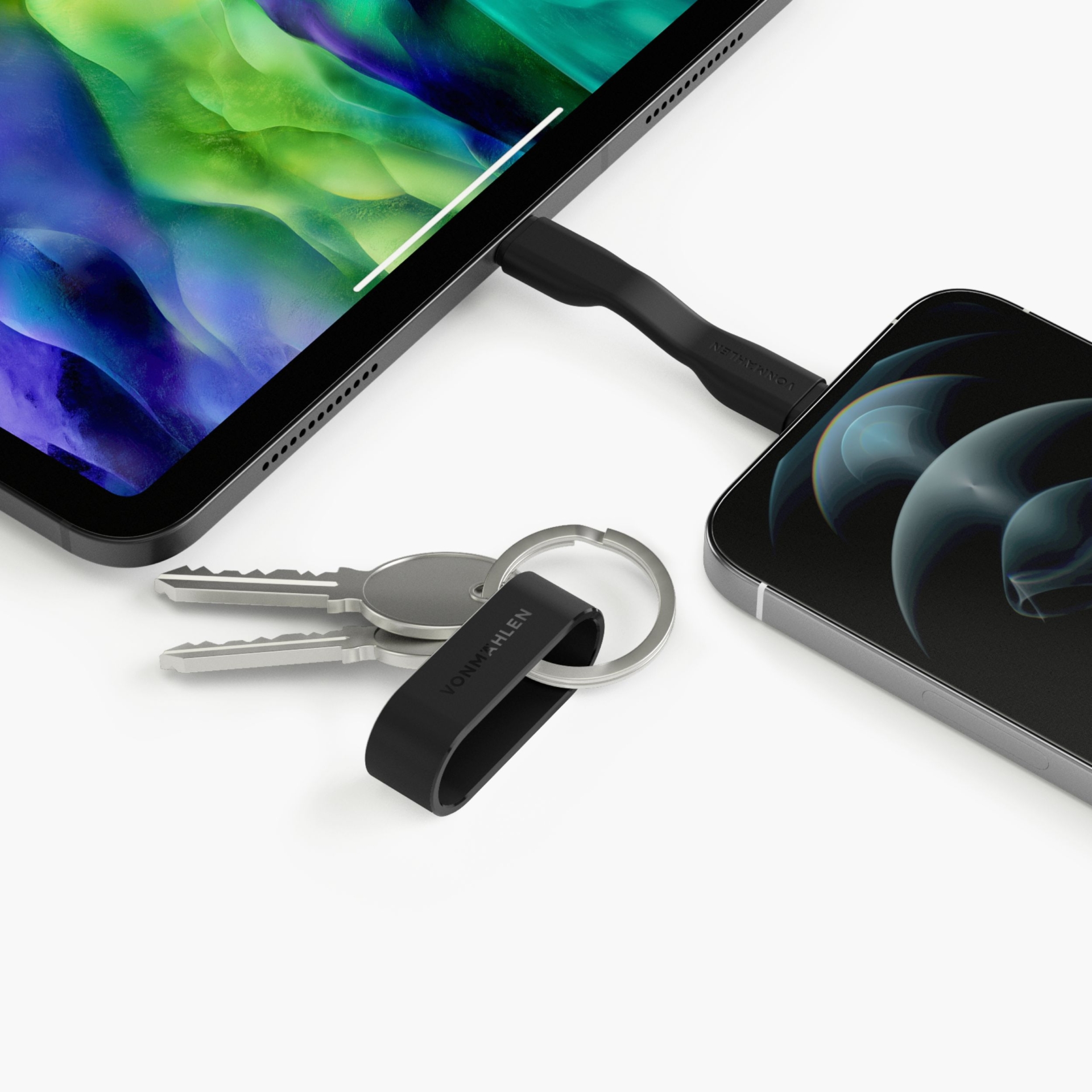 Кабель-брелок для быстрой зарядки Zweins C, черный-4