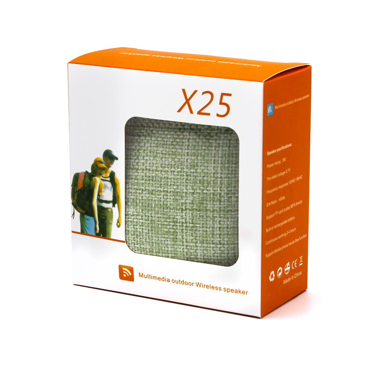Беспроводная Bluetooth колонка X25 Outdoor (BLTS01), Зелёный-2