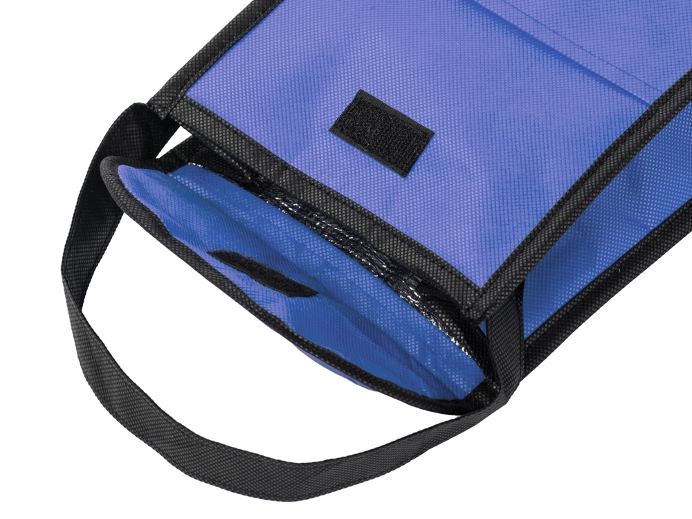 Сумка-холодильник Reviver на липучке из нетканого переработанного материала, синий-6