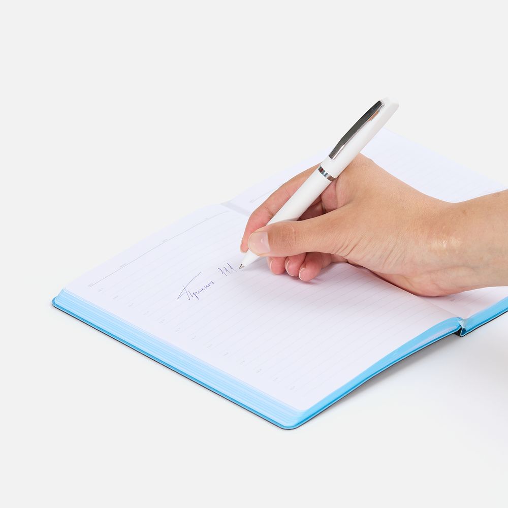 Ручка шариковая Bolt Soft Touch, белая-3