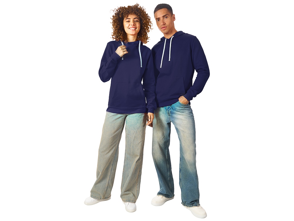 Толстовка унисекс Stream с капюшоном, нэви-5