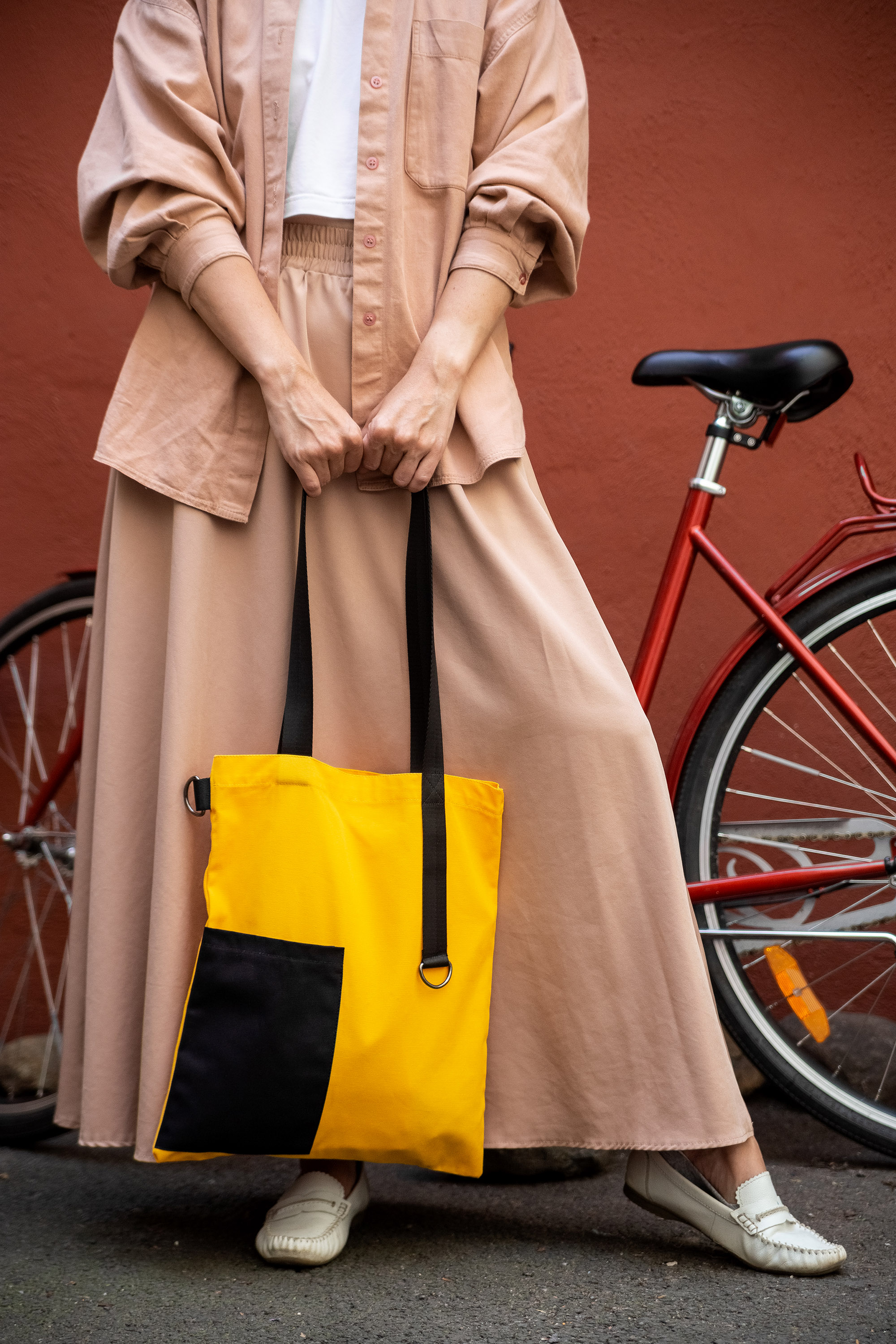 Шоппер Superbag Color (жёлтый с чёрным)-6