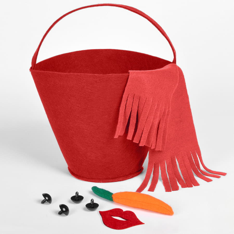 Набор для лепки снеговика УЛЫБКА, ярко-красный-1