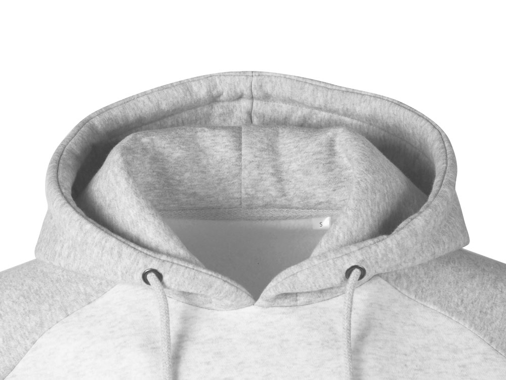 Толстовка с капюшоном Dublin мужская, серый меланж/белый меланж-8