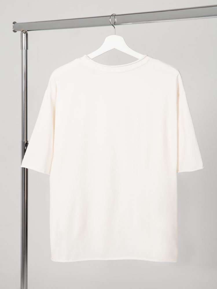 Футболка оверсайз Vozduh 2.0, кремовая-1