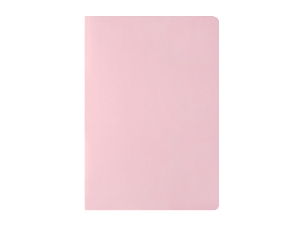 Бизнес тетрадь А5 Megapolis flex 60 л. soft touch клетка, зефирный розовый-1