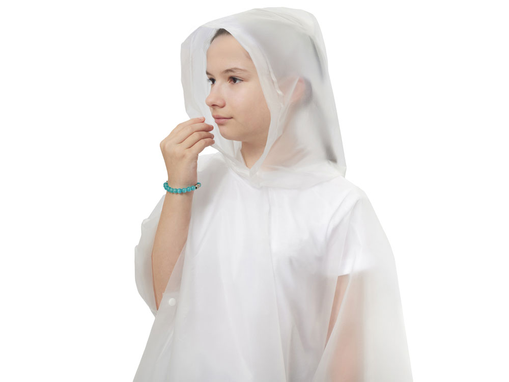 Пончо Hawaii c чехлом детский, белый-3