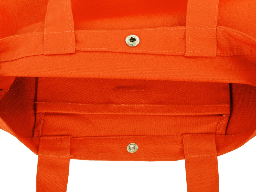 Сумка Helfer из хлопка на кнопке с регулирующейся лямкой, оранжевый-5